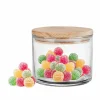 Pojemnik kuchenny szklany z drewnianą pokrywą Trend Glass 400 ml
