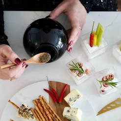 Pojemnik kuchenny z drewnianą łyżeczką Konighoffer Ceramic czarny