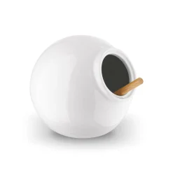 Pojemnik kuchenny z drewnianą łyżeczką Konighoffer Ceramic biały