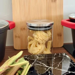 Pojemnik szklany z pokrywką na produkty sypkie Tadar Kimi 700 ml