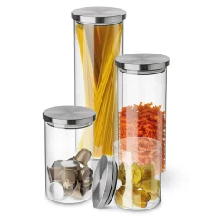 Pojemnik szklany z pokrywką na produkty sypkie Tadar Kimi 700 ml