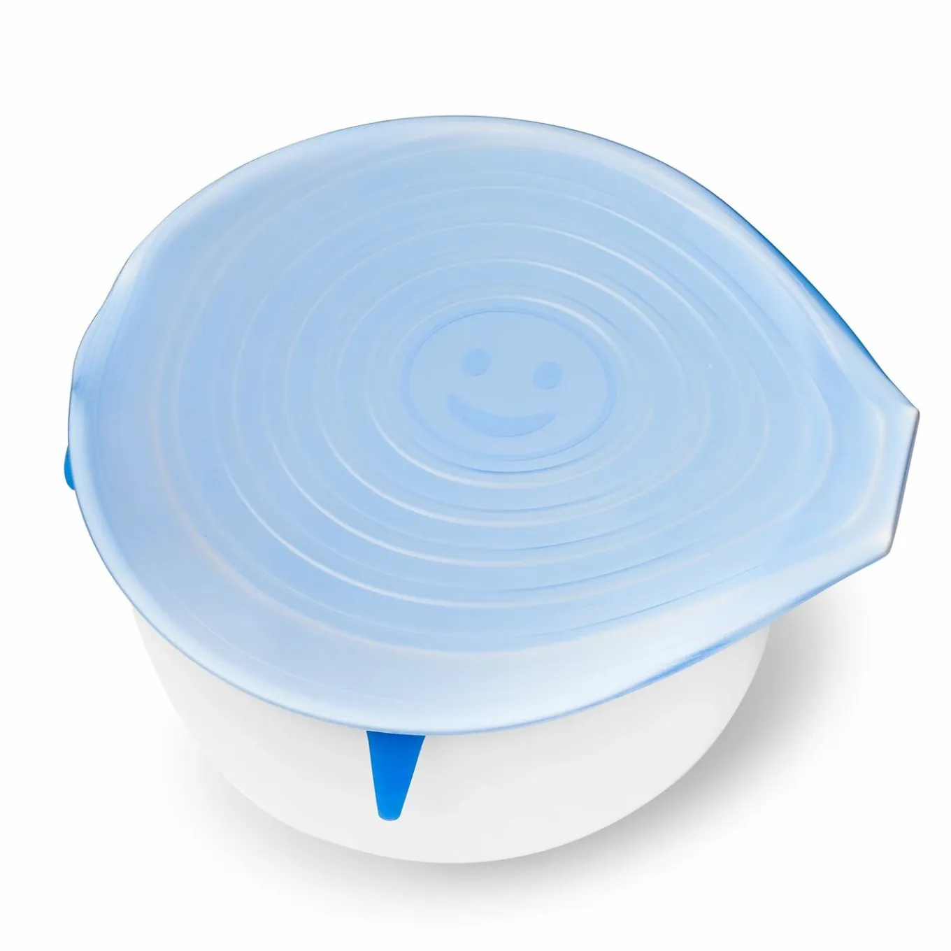 Pokrywki silikonowe Tadar Silico 20 cm 15,5 cm 13,5 cm 11 cm 9 cm 6,5 cm niebieskie