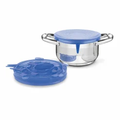Pokrywki silikonowe Tadar Silico 20 cm 15,5 cm 13,5 cm 11 cm 9 cm 6,5 cm niebieskie