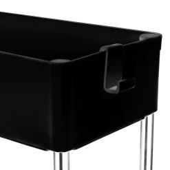 Regał na kółkach uniwersalny 3 poziomy Tadar 41 x 14 x 64 cm czarny