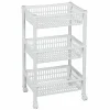 Regał na kółkach z 3 koszami Plast Team Jumbo Eco 68,5 x 29,5 x 39,5 cm biały