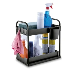 Regał uniwersalny organizer Tadar 2 poziomy 40 x 39,5 x 22 cm czarny