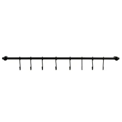 Reling kuchenny z 8 wieszakami Tadar 54 cm czarny