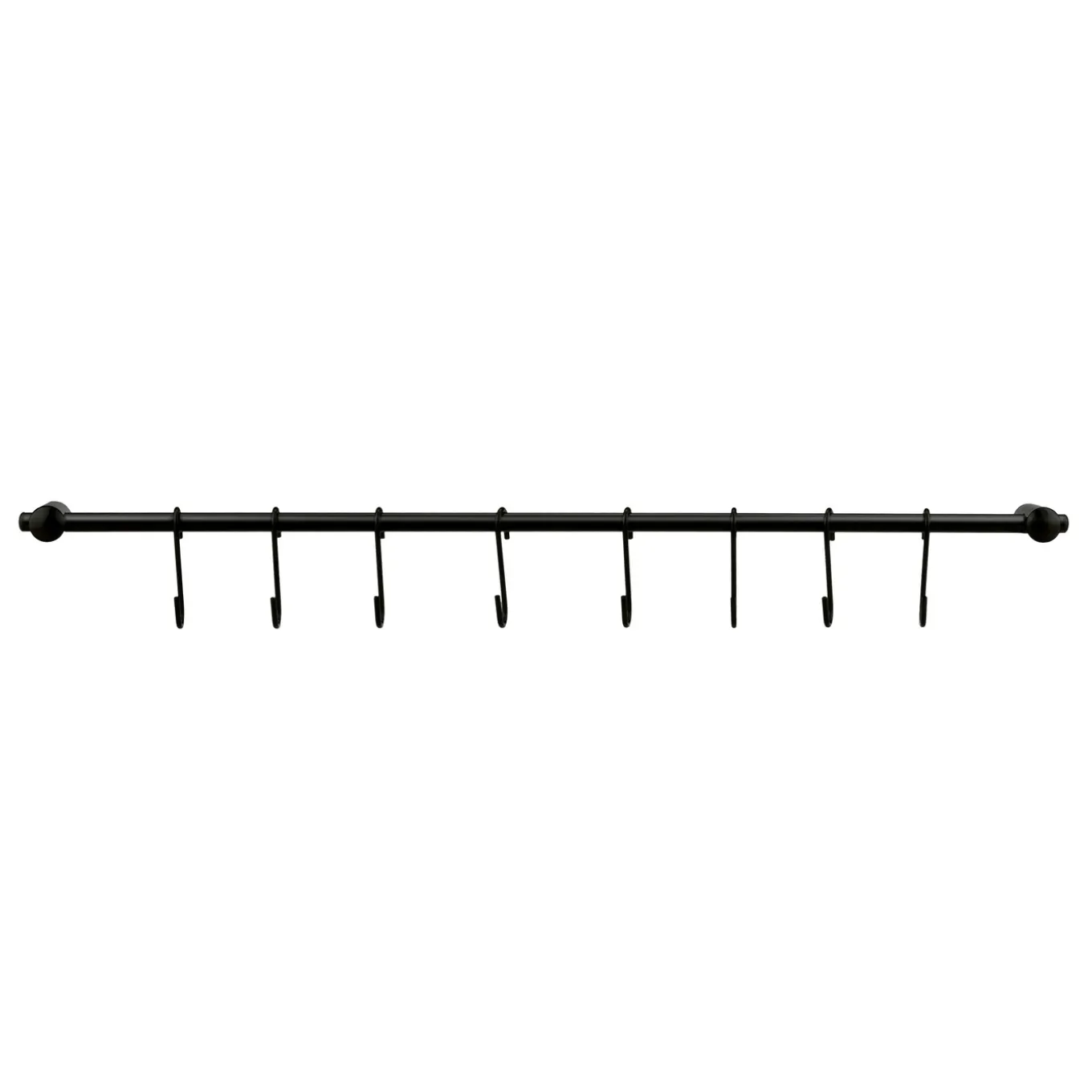 Reling kuchenny z 8 wieszakami Tadar 54 cm czarny