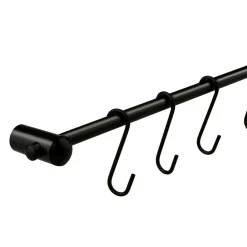 Reling kuchenny z 8 wieszakami Tadar 54 cm czarny