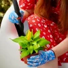 Rękawice ogrodowe Tadar S/M niebieskie kwiatki