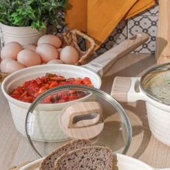 Rondel z powłoką ceramiczną na indukcję Konighoffer Rosti 18 cm 1,7 l kremowy