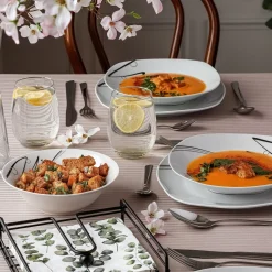 Salaterka porcelanowa na sałatkę Tadar Wstęga 17,5 cm