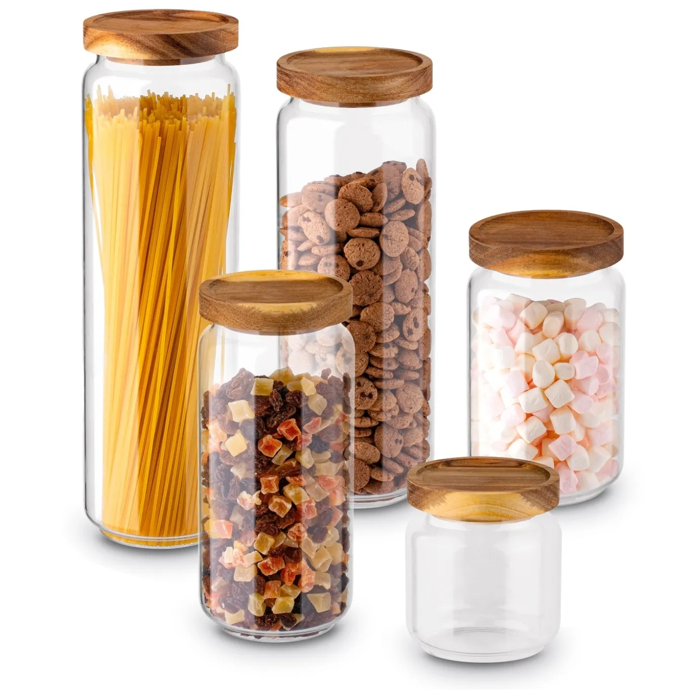 Słoiki borokrzemowe Tadar Akacja 350 ml 650 ml 950 ml 1250 ml 1550 ml
