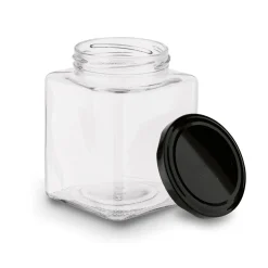 Słoiki szklane z metalową zakrętką Tadar Belo 500 ml 6 sztuk i 96 etykiet na przyprawy