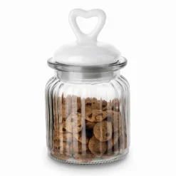 Słoik ozdobny z pokrywką ceramiczną Tadar Serce 290 ml okrągły