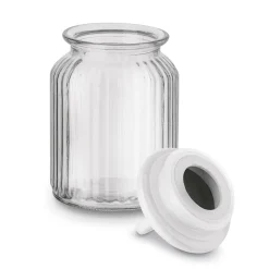 Słoik ozdobny z pokrywką ceramiczną Tadar Serce 1000 ml okrągły