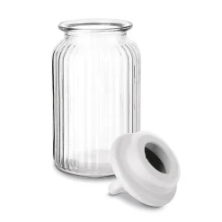 Słoik ozdobny z pokrywką ceramiczną Tadar Serce 1300 ml okrągły