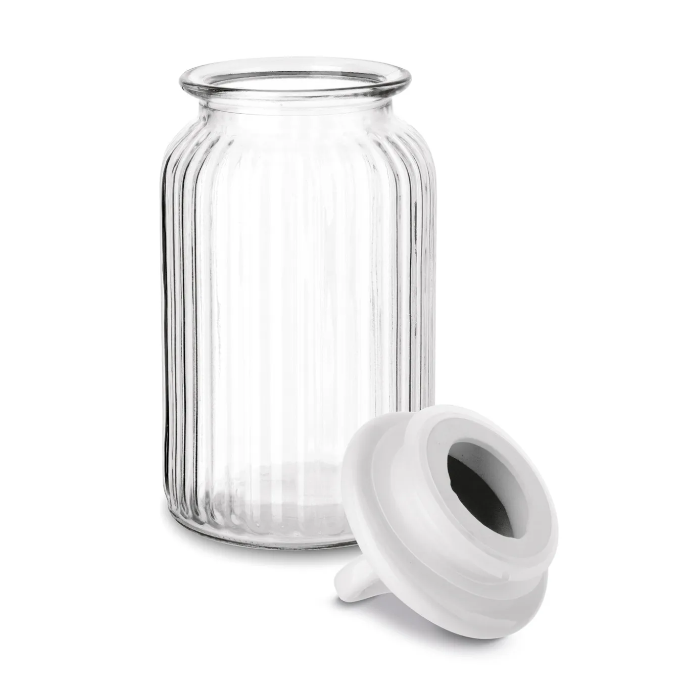 Słoik ozdobny z pokrywką ceramiczną Tadar Serce 1300 ml okrągły