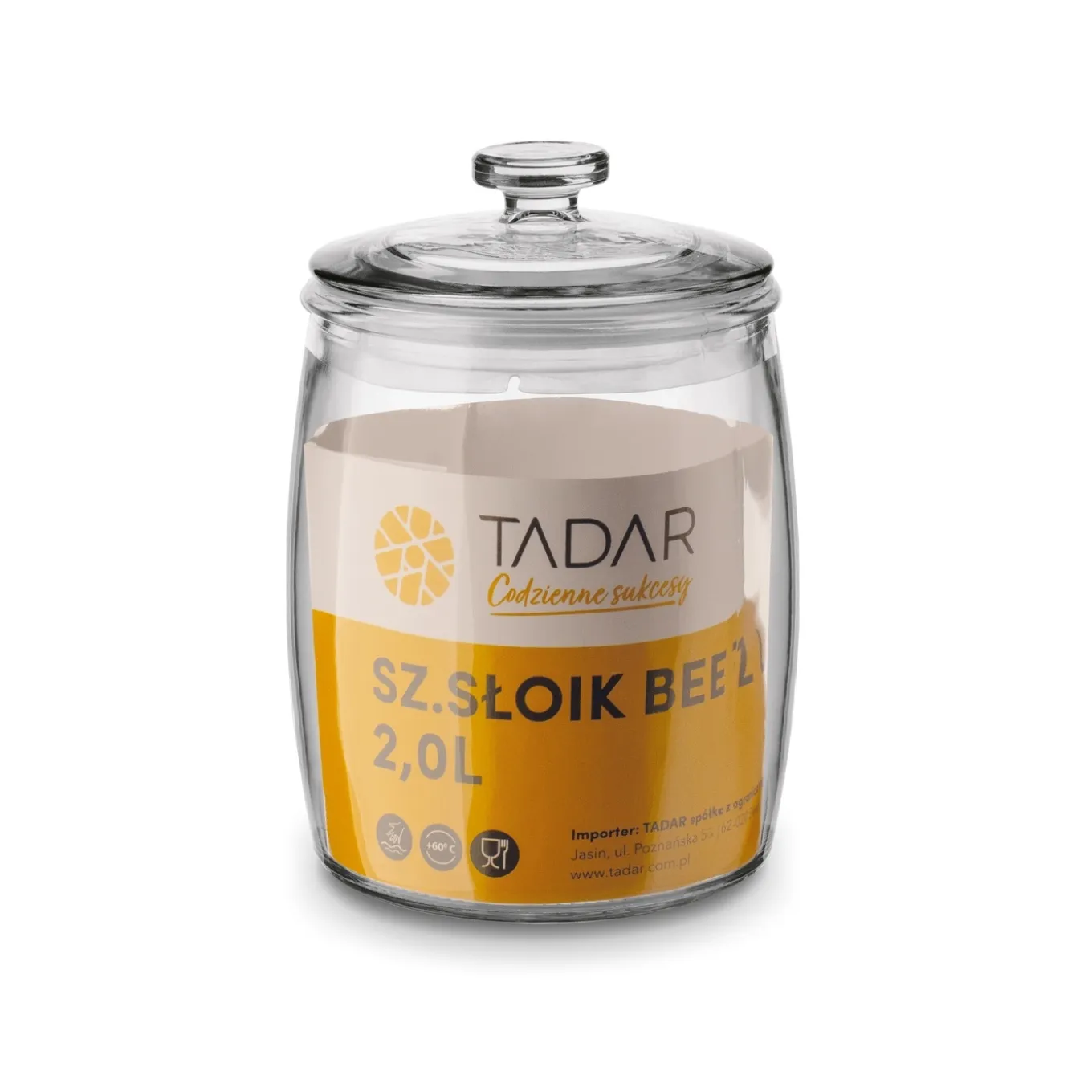 Słoik szklany z uszczelką Tadar Bee 2 l