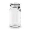 Słoik z czarnym klipsem i szklaną pokrywą Tadar Strip 1200 ml