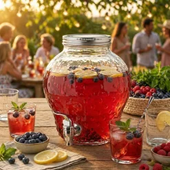 Słoik z kranikiem Tadar Truskawka 3,8 l