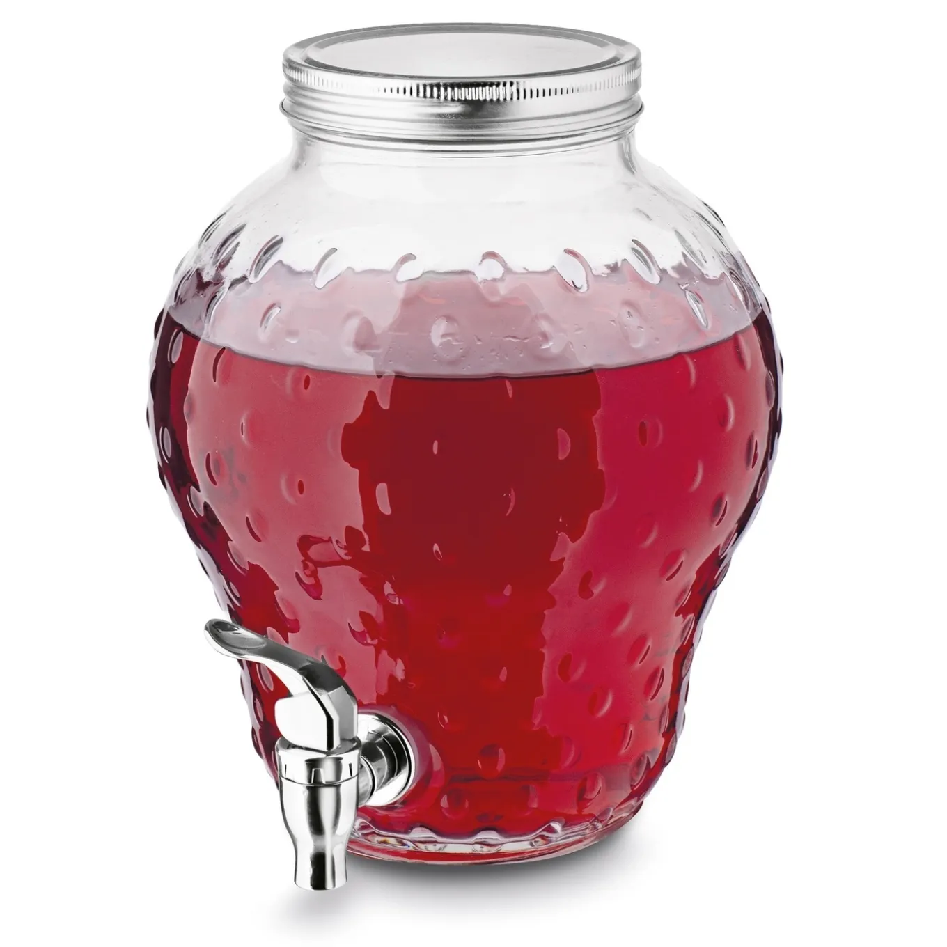 Słoik z kranikiem Tadar Truskawka 3,8 l