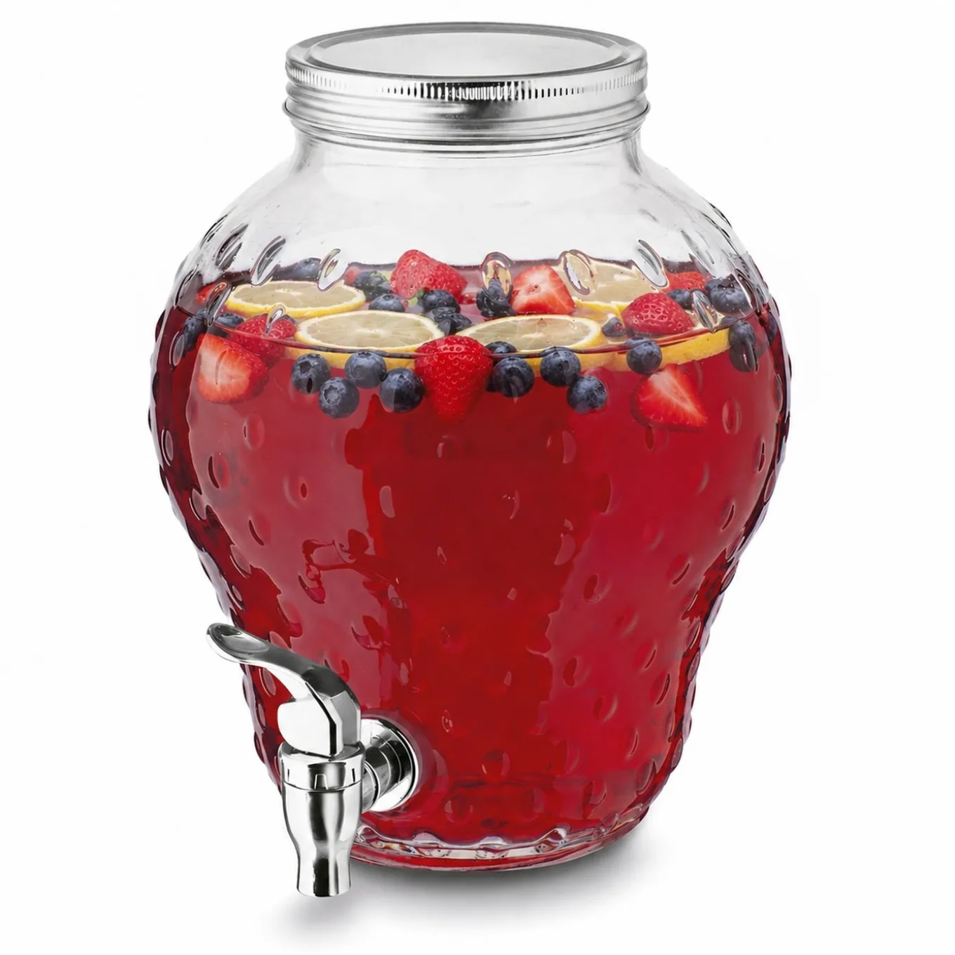 Słoik z kranikiem Tadar Truskawka 3,8 l