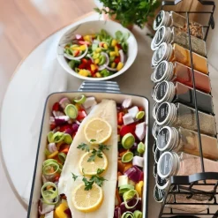 Stojak na przyprawy metalowy Tadar Sabores 24 przyprawniki