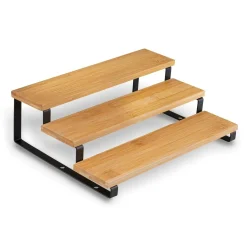 Stojak na przyprawy 3-poziomowy Tadar Bambus 32 x 23,5 x 9,6 cm