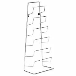 Stojak wieszak na sześć pokrywek Tadar 45 x 18,5 x 11,5 cm srebrny