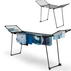 Suszarka balkonowa teleskopowa Konighoffer XXL 190-260 x 61 x 120 cm czarna