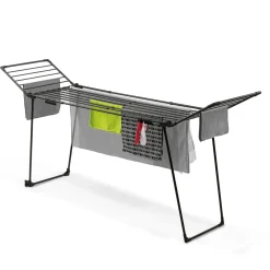 Suszarka balkonowa teleskopowa Konighoffer XXL 190-260 x 61 x 120 cm czarna