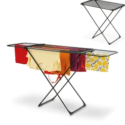 Suszarka balkonowa teleskopowa Tadar Maya 108-176 x 55 x 94 cm czarna