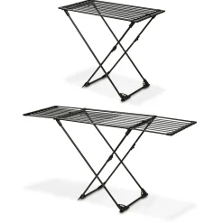 Suszarka balkonowa teleskopowa Konighoffer Spring Black 108-190 x 56 x 94 cm