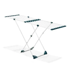 Suszarka balkonowa teleskopowa Konighoffer 108-185 x 56 x 94 cm biało-turkusowa