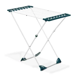 Suszarka balkonowa teleskopowa Konighoffer 108-185 x 56 x 94 cm biało-turkusowa