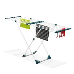 Suszarka balkonowa teleskopowa Konighoffer 108-185 x 56 x 94 cm biało-turkusowa