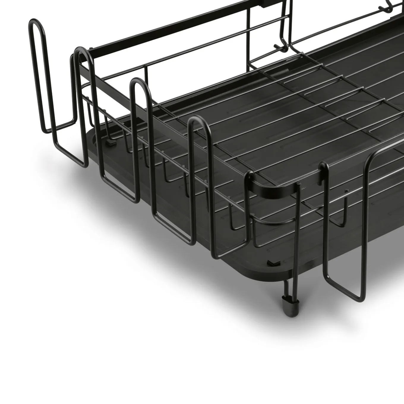 Suszarka do naczyń dwupoziomowa z ociekaczem Konighoffer 57 x 34 x 32,5 cm czarna