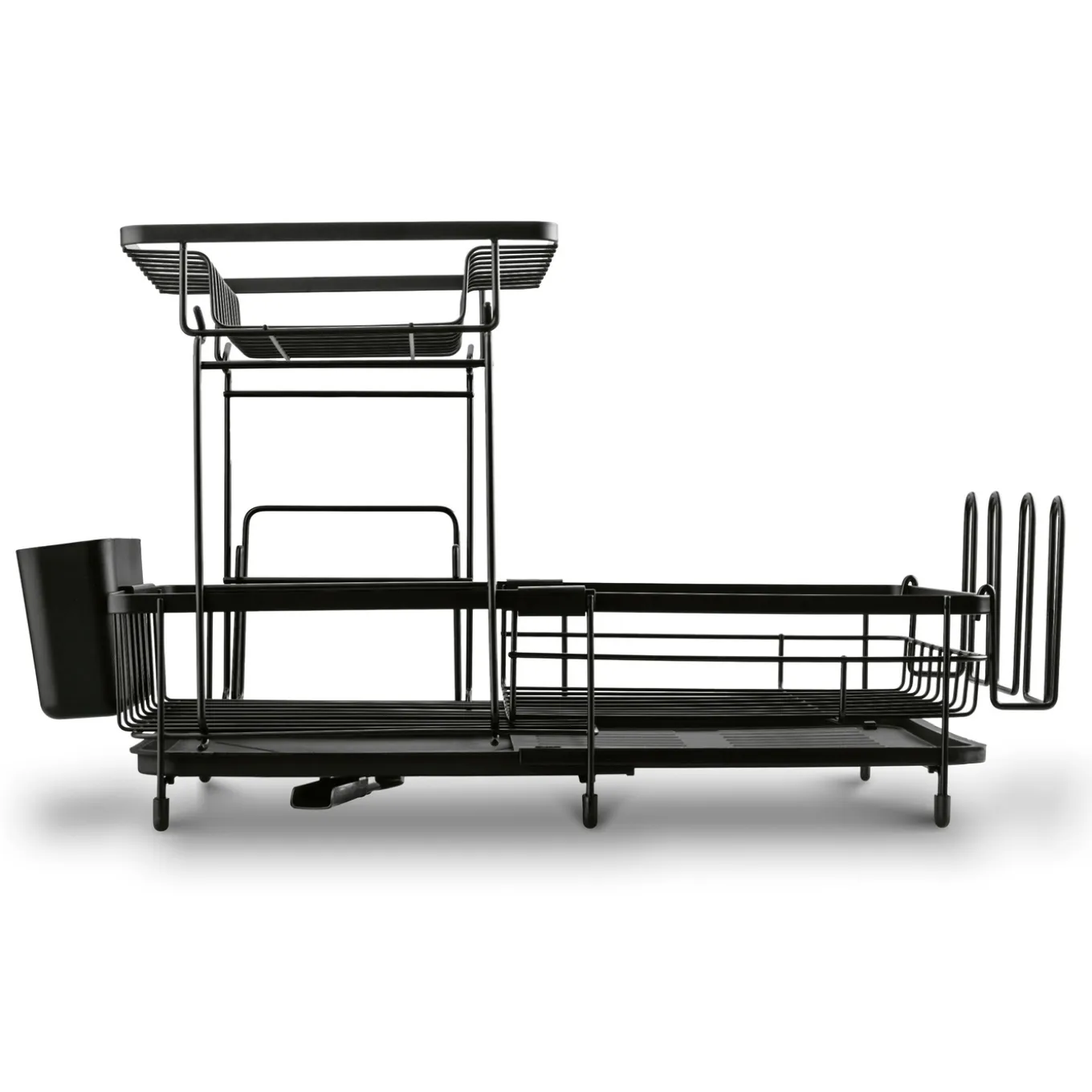 Suszarka do naczyń dwupoziomowa z ociekaczem Konighoffer 57 x 34 x 32,5 cm czarna