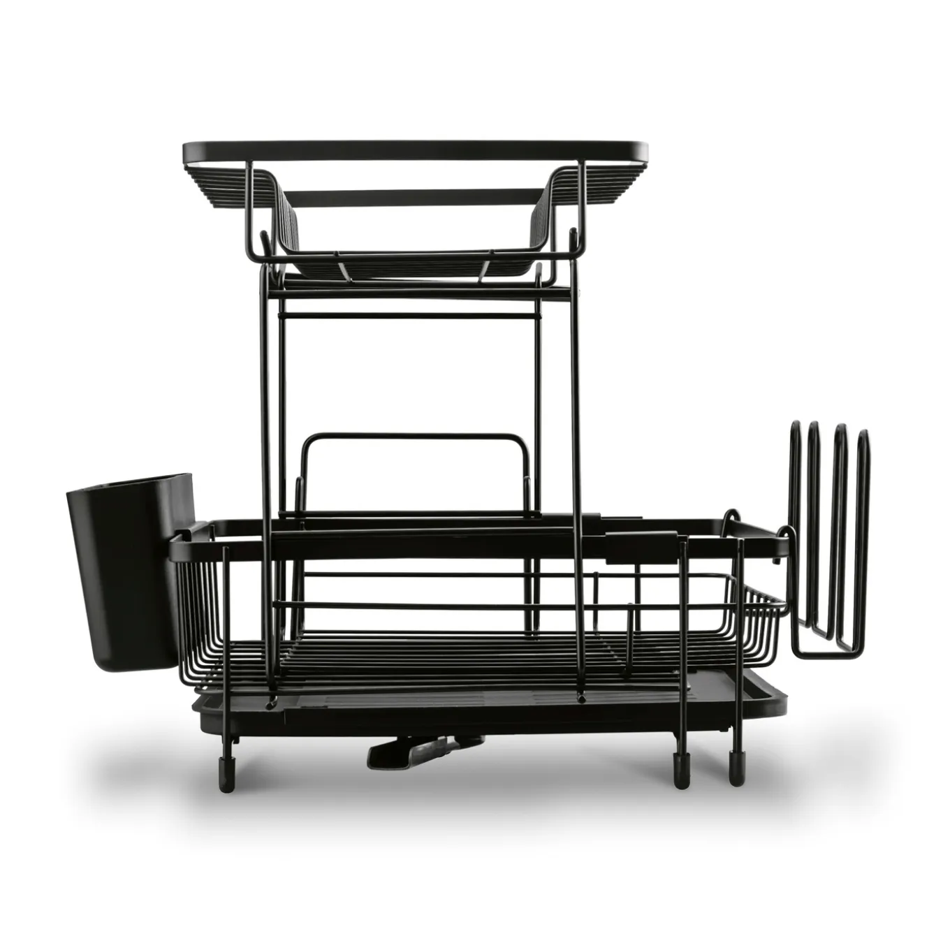 Suszarka do naczyń dwupoziomowa z ociekaczem Konighoffer 57 x 34 x 32,5 cm czarna