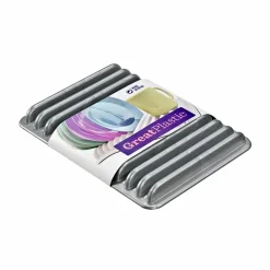 Suszarka do naczyń Great Plastic Flat 35,5 x 26,7 cm srebrna