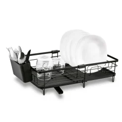 Suszarka do naczyń z ociekaczem i tacą Konighoffer 53 x 30 x 15,5 cm czarna