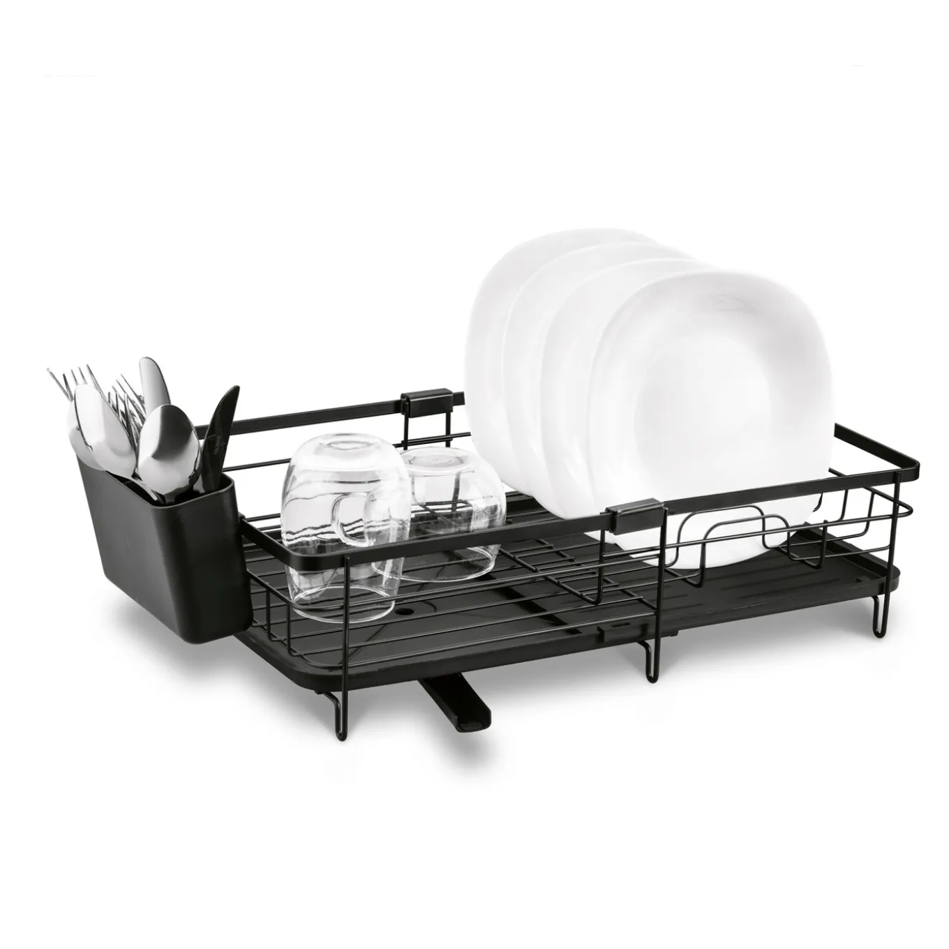 Suszarka do naczyń z ociekaczem i tacą Konighoffer 53 x 30 x 15,5 cm czarna