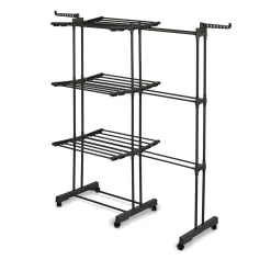 Suszarka na pranie pionowa Konighoffer Ultra 135 x 66 x 173 cm czarna