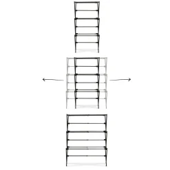 Suszarka na pranie pionowa teleskopowa Konighoffer Cortina 77.5 x 28 x 95 cm czarna