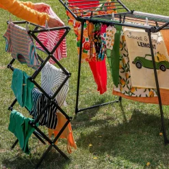 Suszarka na pranie pionowa teleskopowa Konighoffer Cortina 77.5 x 28 x 95 cm czarna