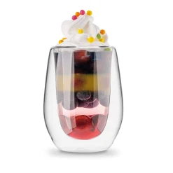 Szklanki termiczne do kawy Tadar Sublime 300 ml 6 szt. i spieniacz do mleka