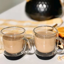 Szklanki termiczne do kawy z silikonowym dnem Konighoffer Garet 330 ml 6 szt. czarne