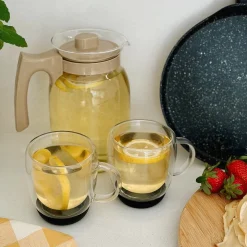 Szklanki termiczne do kawy z silikonowym dnem Konighoffer Garet 330 ml 2 szt. czarne