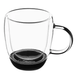 Szklanki termiczne do kawy z silikonowym dnem Konighoffer Garet 330 ml 2 szt. czarne